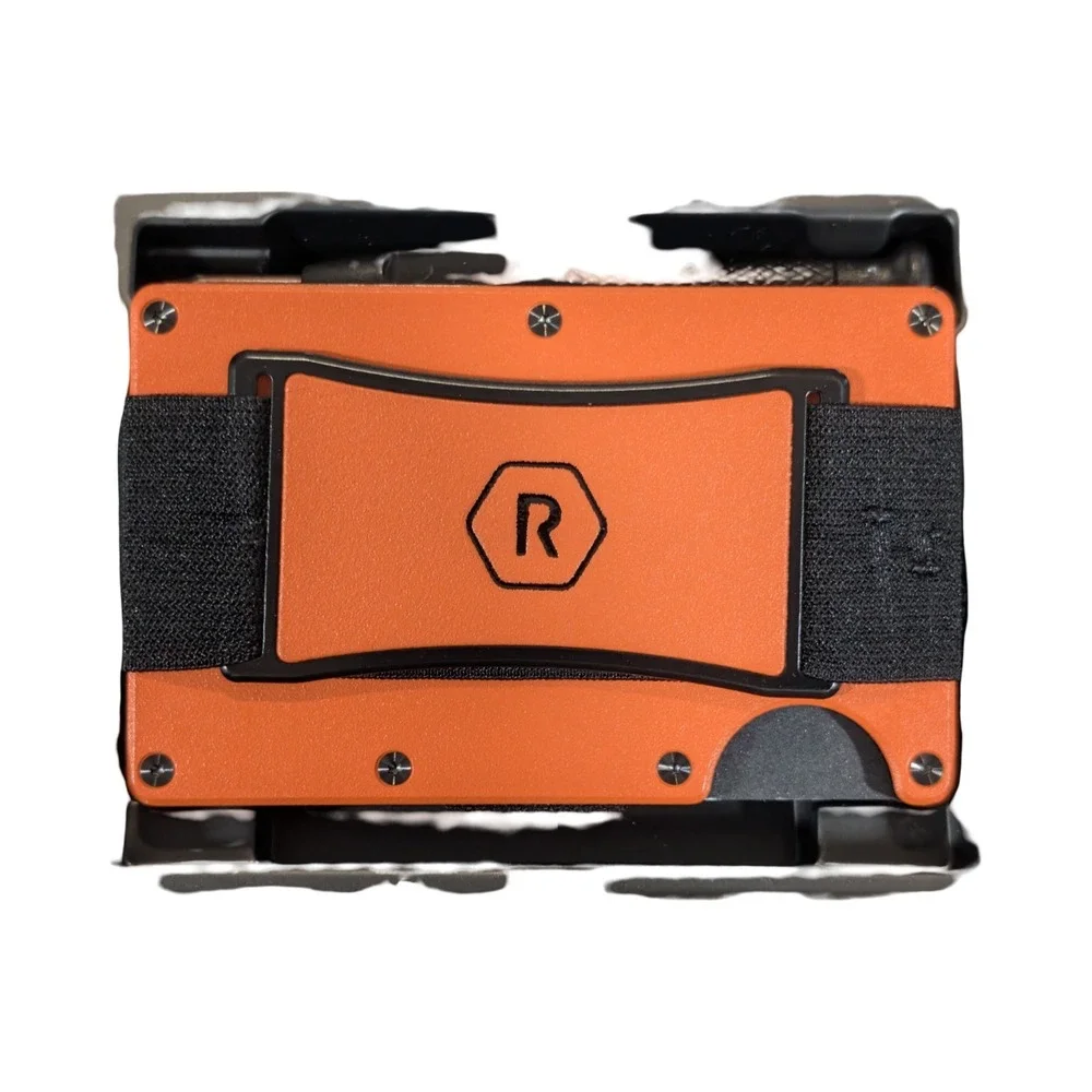 Qq8U The Ridge Wallet RFID Block Aluminum Cash Strap - Basecamp Orange - Used